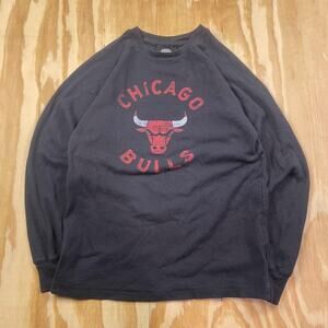 Adidas Chicago Bulls Waffle Long Sleeve Graphic Shirt – Black – Men’s S/M